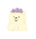 ラベンダーくまのふんわり時間（個別スタンプ：21）