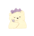 ラベンダーくまのふんわり時間（個別スタンプ：22）