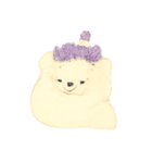 ラベンダーくまのふんわり時間（個別スタンプ：24）