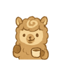 モカラテアルパカ朝カフェタイム（個別スタンプ：9）