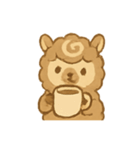 モカラテアルパカ朝カフェタイム（個別スタンプ：16）