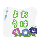 【背景が動く 暑中見舞い 夏 サマー】（個別スタンプ：5）
