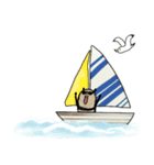 【夏】豆パンダ/大人・丁寧（個別スタンプ：35）