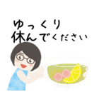 眼鏡女子の夏色スタンプ（個別スタンプ：25）