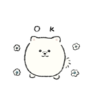 白ポメのラムネちゃん（個別スタンプ：1）