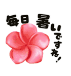 ❤️動くプルメリアと大きな文字のご挨拶❤️（個別スタンプ：13）