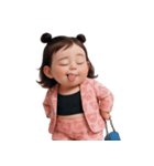 ピンクのぽっちゃりブタ (NT)（個別スタンプ：2）