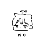 ねこさんの手描きスタンプ（個別スタンプ：4）