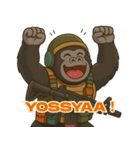 FPSをする関西ゴリラ（個別スタンプ：10）