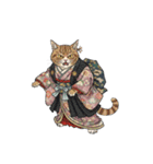 大正レトロ着物猫／アレンジ用（個別スタンプ：4）