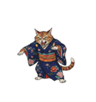 大正レトロ着物猫／アレンジ用（個別スタンプ：5）