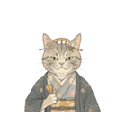 大正レトロ着物猫／アレンジ用（個別スタンプ：6）