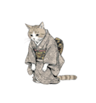 大正レトロ着物猫／アレンジ用（個別スタンプ：8）