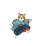 大正レトロ着物猫／アレンジ用（個別スタンプ：16）