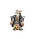 大正レトロ着物猫／アレンジ用（個別スタンプ：17）