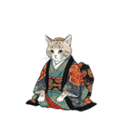 大正レトロ着物猫／アレンジ用（個別スタンプ：20）