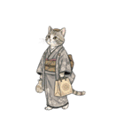 大正レトロ着物猫／アレンジ用（個別スタンプ：25）
