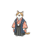 大正レトロ着物猫／アレンジ用（個別スタンプ：27）