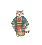 大正レトロ着物猫／アレンジ用（個別スタンプ：28）