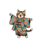 大正レトロ着物猫／アレンジ用（個別スタンプ：31）