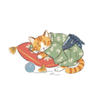 大正レトロ着物猫／アレンジ用（個別スタンプ：33）