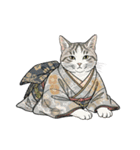 大正レトロ着物猫／アレンジ用（個別スタンプ：34）