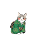 大正レトロ着物猫／アレンジ用（個別スタンプ：39）
