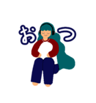 聞いていないようで聞いている女の子（個別スタンプ：2）