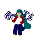 聞いていないようで聞いている女の子（個別スタンプ：3）
