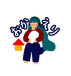 聞いていないようで聞いている女の子（個別スタンプ：4）