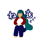 聞いていないようで聞いている女の子（個別スタンプ：5）