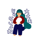 聞いていないようで聞いている女の子（個別スタンプ：9）