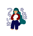聞いていないようで聞いている女の子（個別スタンプ：11）