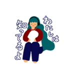 聞いていないようで聞いている女の子（個別スタンプ：13）