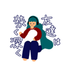 聞いていないようで聞いている女の子（個別スタンプ：16）
