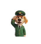 【敬礼犬 6】（個別スタンプ：2）