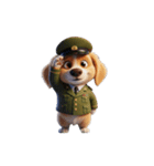 【敬礼犬 6】（個別スタンプ：3）