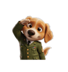 【敬礼犬 6】（個別スタンプ：5）