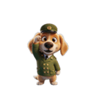 【敬礼犬 6】（個別スタンプ：7）
