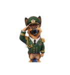 【敬礼犬 6】（個別スタンプ：12）