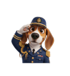 【敬礼犬 6】（個別スタンプ：13）