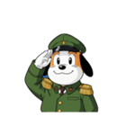 【敬礼犬 5】（個別スタンプ：1）