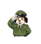 【敬礼犬 5】（個別スタンプ：4）