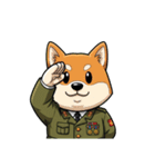【敬礼犬 5】（個別スタンプ：5）