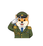 【敬礼犬 5】（個別スタンプ：6）