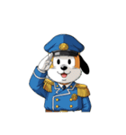 【敬礼犬 5】（個別スタンプ：8）