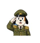 【敬礼犬 5】（個別スタンプ：9）