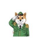 【敬礼犬 5】（個別スタンプ：10）