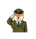 【敬礼犬 5】（個別スタンプ：11）