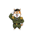 【敬礼犬 5】（個別スタンプ：12）